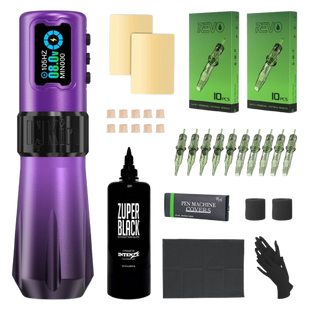 INKin Rampage Direct Drive 4.5/4.0mm Stroke Full Set Wireless Tattoo Machine Kit