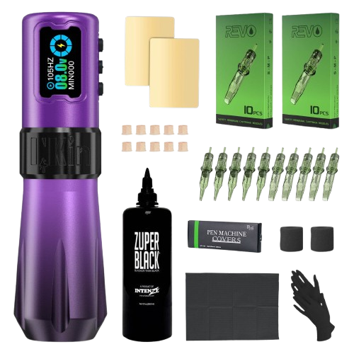 INKin Rampage Direct Drive 4.5/4.0mm Stroke Full Set Wireless Tattoo Machine Kit