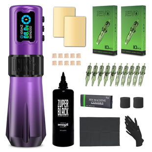 INKin Rampage Direct Drive 4.5/4.0mm Stroke Full Set Wireless Tattoo Machine Kit