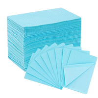 INKin Blue Waterproof Disposable Dental Bibs (125 Pack )