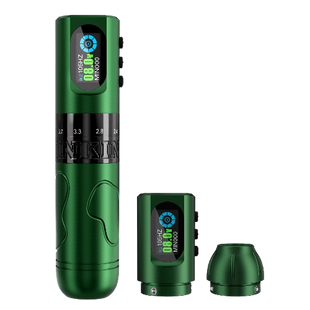Inkflexo Macchina per Tatuaggi Wireless a Colpo Regolabile 2.0mm - 4.2mm con 2 Batterie di Alimentazione e 9 Modalità di Lavoro a Punti di Frequenza