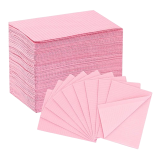 INKin Pink Waterproof Disposable Dental Bibs (125 Pack )