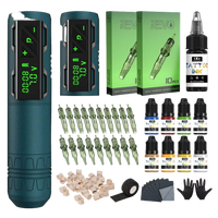 INKin CL2 Wireless Tattoo Machine Kit with 2 Batteries(Special Xmas Green)