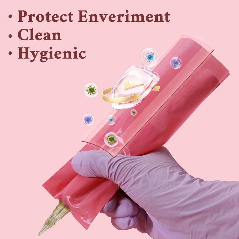INKin Pink Tattoo Pen Type Machine Cover Bags (Large, 200Pcs) - INKin Tattoo Supply