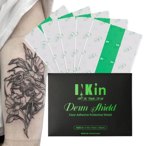 INKin Premium Tattoo Aftercare Derm Shield Bandage Package(5 Sheets)