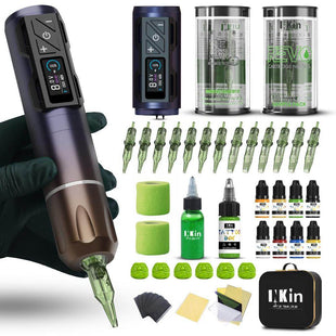INKin CL4 Professional Full Set Wireless Tattoo Machine Kit