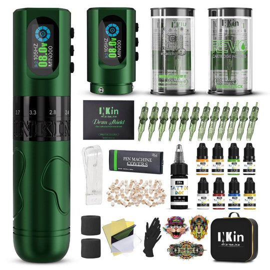 INKin Tattoo Machine Kit 2.0mm - 4.2mm Adjustable Stroke Length, Inkflexo Tattoo Gun Kit Complete for Tattoo Artists