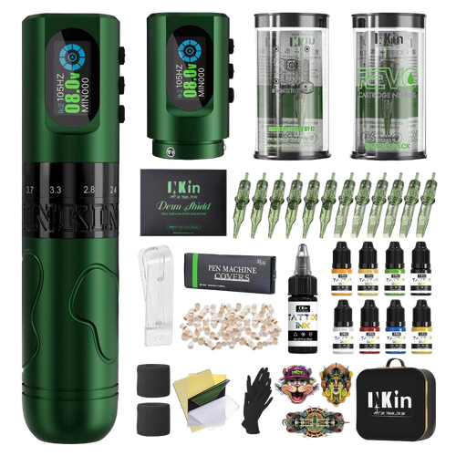 INKin Tattoo Machine Kit 2.0mm - 4.2mm Adjustable Stroke Length, Inkflexo Tattoo Gun Kit Complete for Tattoo Artists