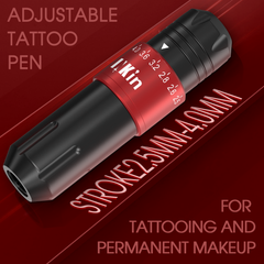 INKin AS Tattoo Pen Machine 6 Adjustable Stroke Length Rotary Tattoo Gun