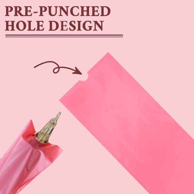 INKin Pink Tattoo Pen Type Machine Cover Bags (Large, 200Pcs) - INKin Tattoo Supply