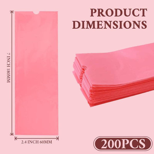 INKin Pink Tattoo Pen Type Machine Cover Bags (Large, 200Pcs) - INKin Tattoo Supply