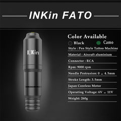 INKin FATO Pen Rotary Tattoo Machine - INKin Tattoo Supply