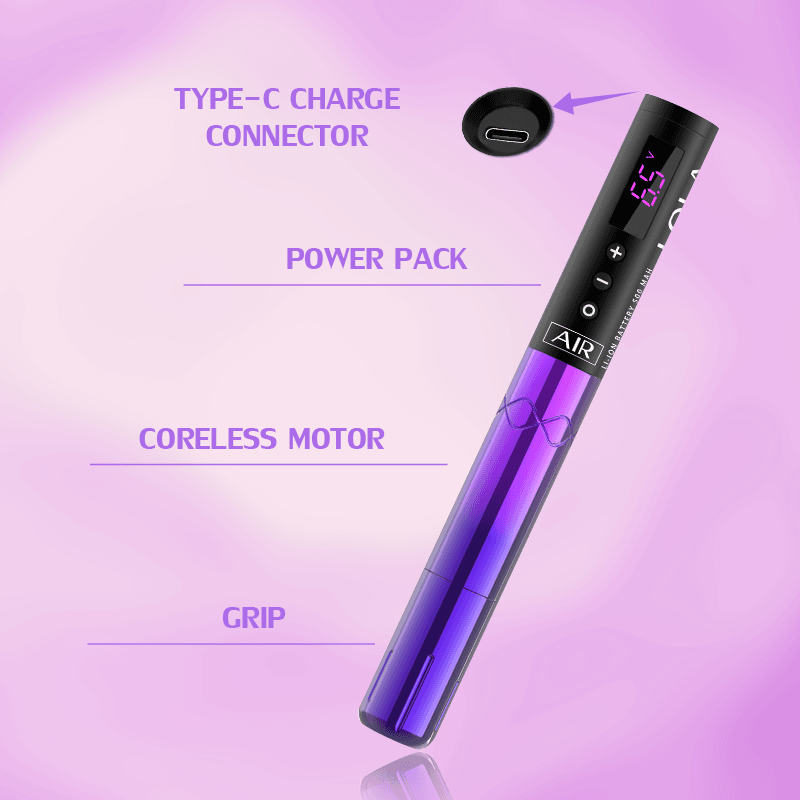 INKin Lola Air Tattoo Machine Kit for Permanent Makeup Microblading - INKin Tattoo Supply