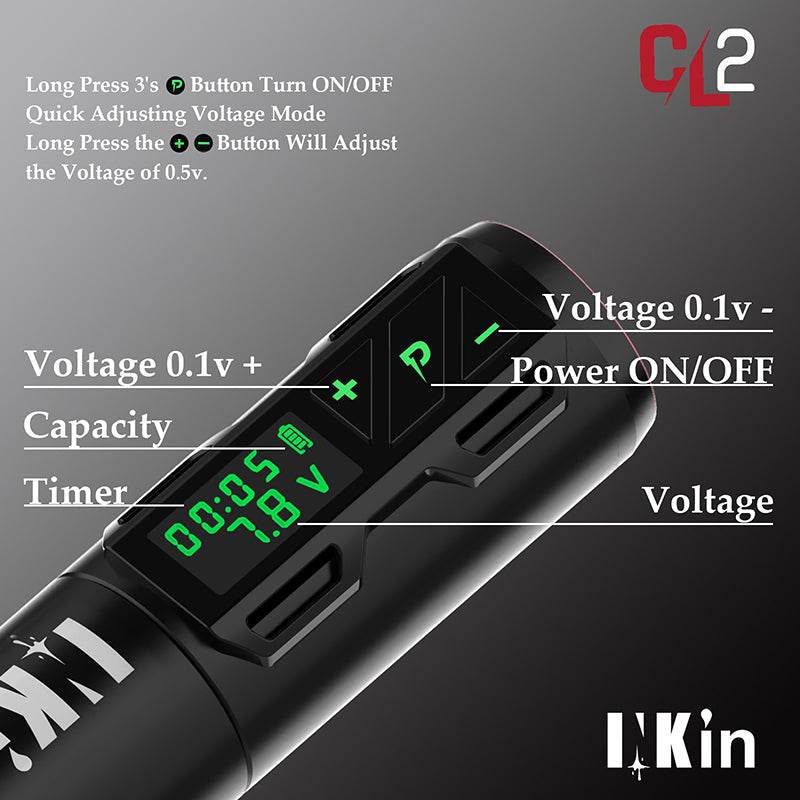 INKin CL2 3.5mm Stroke Length Professional Wireless Tattoo Machine Kit Bundle - INKin Tattoo Supply